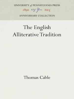 cover image of The English Alliterative Tradition